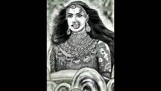 Padmavati Deepika SKETCH  Padmavati Deepika SKETCH drawing trending shorts shortsviral [upl. by Ahsieker]