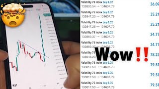 How I made 300 in few minutes trading Volatility 75 index with Deriv killer sniper entry strategy [upl. by Ashia]