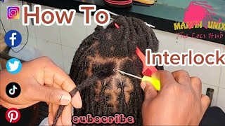 Mastering How to Interlock Dreadlocks as a way of Maintenence [upl. by Jocelin]