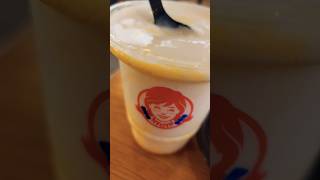 PINEAPPLE FROSTY AT WENDYS wendys frosty pineapple pineapplefrosty spongebob wendysfrosty [upl. by Oiliduab]