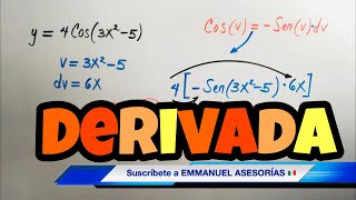 DERIVADA DEL COSENO Derivadas TRIGONOMÉTRICAS [upl. by Gerek]