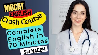 MDCAT 2024 English Crash Course  Complete MDCAT English in 70 Minutes [upl. by Lilah]