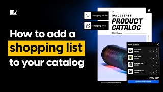 How to Add a Shopping List to your Catalog  Flipsnackcom [upl. by Ladew]