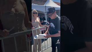 Emilia Hartford She’s awesome and humble granturismo exoticsonbroadway montereycarweek2024 [upl. by Nomihs]