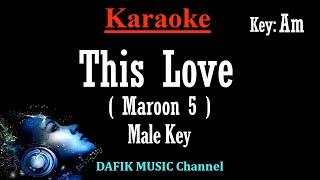 This Love Karaoke Maroon 5 Male Key Low Key Am [upl. by Rosse313]