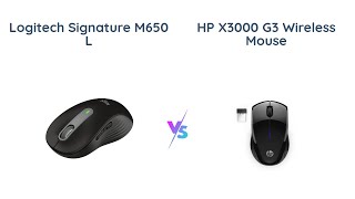 🔥 Logitech Signature M650 L vs HP X3000 G3 Wireless Mouse 🔥 [upl. by Anauqahc]