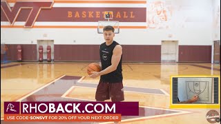 Basketball 101 with Hokies MBB quotThe Staggered handoffquot [upl. by Latea]