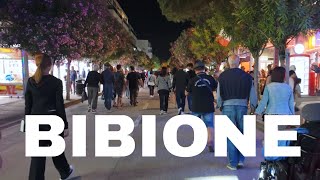 Bibione Italy Evening Walking Tour 4K UHD [upl. by Ahsiemak]