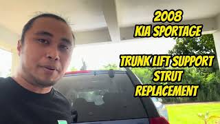 2008 KIA SPORTAGE TRUNK LIFT SUPPORT STRUT REPLACEMENT [upl. by Yarvis]