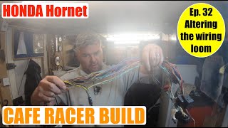 Honda Hornet Café Racer Budget Build  Episode 32 Altering the wiring loom [upl. by Aric91]