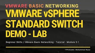 VMware Basic Networking  vSphere Standard Switch  Step by Step  Module 51 [upl. by Neras]