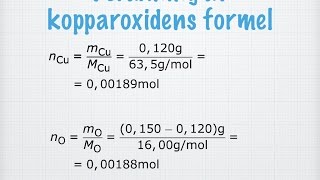 Beräkning av ett ämnes kemiska formel gammal [upl. by Isolt345]