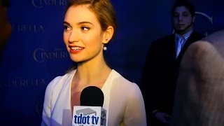 On the red carpet with Cinderellas Lily James [upl. by Tedi]