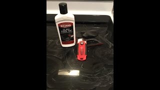 Cleaning Cooktop Stove Burners with Weiman Polish and Scub Pad [upl. by Aicatsue]