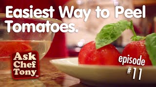 How to Peel Tomatoes the Fast Easy Way for your Tomato Sauce Recipes Episode 11 [upl. by Dunning251]