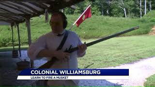 Learn how to fire a musket at Colonial Williamsburg [upl. by Stiruc190]