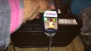 Charging a Flat Battery With an Optimate Smart Charger [upl. by Noivart]