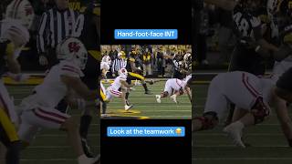 Youve gotta see this crazy interception from the Iowa Hawkeyes [upl. by Zetnahs]