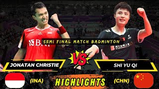 Super Match 🔴 Jonatan Christie vs Shi Yu Qi six years before competing in the 2024 China Masters [upl. by Inaffets]