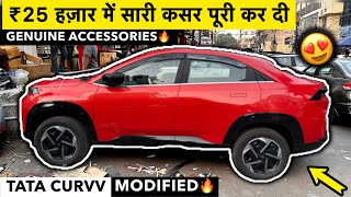 Premium ACCESSORIES Installed in TATA CURVV 2024🔥Modified Tata Curvv Base to Top  Looks Amazing [upl. by Ned850]