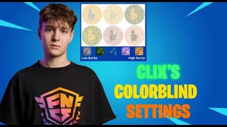 Clixs NEW Colorblind Settings [upl. by Ahsitniuq]