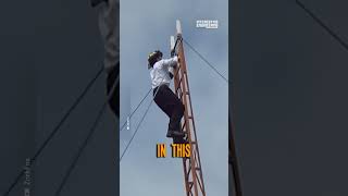 Firefighters 50Meter Vertical Ladder Climb [upl. by Nairde43]