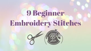 Beginner Embroidery Stitches [upl. by Signe]