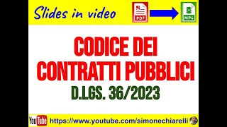 Slides del corso quotCODICE DEI CONTRATTI PUBBLICIquot no audio di Simone Chiarelli [upl. by Sehcaep]