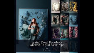 Digital Backdrop Edit Tutorial  Spring Floral Backdrops [upl. by Ggerk259]