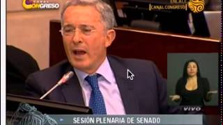 Alvaro Uribe Declaracion Senado Julio 22 2014 [upl. by Evania49]