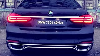 NEW BMW 2016 730D G11 SOUND EXHAUST FULL THROTTLE BRUTAL ACCELERATION [upl. by Milty]