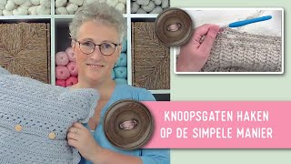 Knoopsgaten haken op de simpele manier keepitsimplehaken [upl. by Annorah965]