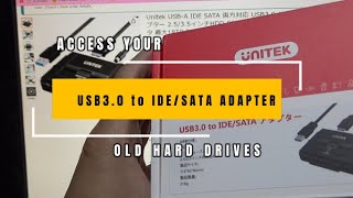 UNITEK USB30 TO IDESATA ADAPTERACCESS YOUR OLD HARD DRIVES EASILY usb pc [upl. by Elberfeld]