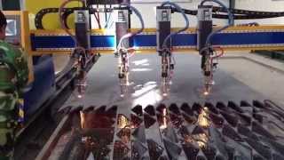 multitorch steel plate cnc flameoxyfuel cutting machine [upl. by Assirolc]