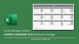 Kostenlose ExcelVorlage Jahreskalender 2025 mit Feiertagen amp Ferien – Inklusive PDF 📅 [upl. by Selia184]