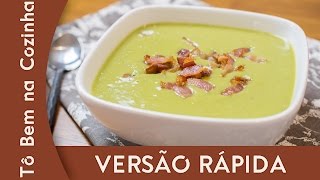 SOPA DE ERVILHA Versão Rápida  Receita de sopa de ervilha com bacon [upl. by Eno]