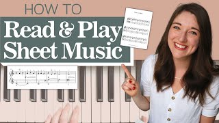 How to Read amp Play Piano SHEET Music STEPBYSTEP Explanation for Beginners [upl. by Wilscam]