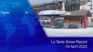 La Tania Snow Report 19 Apr 2022 [upl. by Annirtak259]