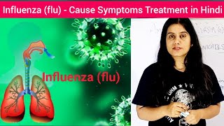 Influenza flu  Cause Symptoms Diagnosis Treatment Transmission In Hindi  Influenza Virus Hindi [upl. by Anatak313]