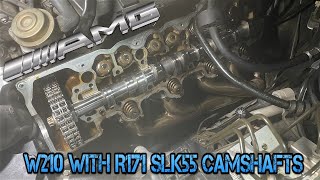 Mercedes W210  R171 SLK55 AMG EVO Camshafts Installation [upl. by Iana]