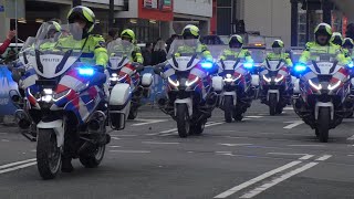 Marathon Rotterdam 2023 Traditionele begeleiding van de laatste loper door politie en ambulance [upl. by Akinehs]