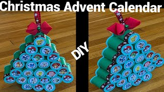 How To Make Christmas Advent Calendar From Paper Towel Toilet Paper Tubes DIY Christmas Countdowns [upl. by Htieh]