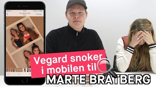 Vegard Harm snoker i mobilen til Marte Bratberg [upl. by Annawat]