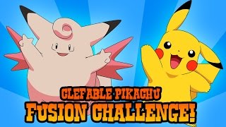 How to Draw Pikachu  Clefable Fusion  ART CHALLENGE [upl. by Kalk239]