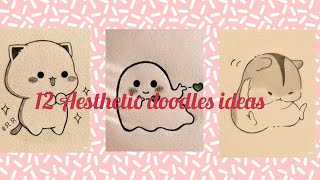 Aesthetic doodles ideas part 2 cute drawing Easy drawing 💫💞🎀 [upl. by Onitnerolf]