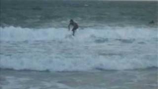 Surfing On Carnivan Beach Wexford [upl. by Fiertz754]