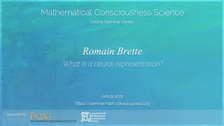 What is a neural representation Romain Brette [upl. by Ahsemik]