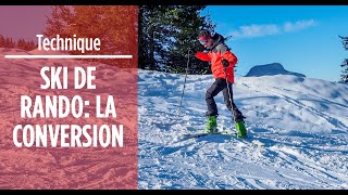 TUTO SKI DE RANDO  RÉALISER UNE CONVERSION ET UN PAS TOURNÉ [upl. by Brodsky]