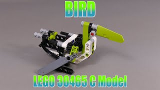 Bird  LEGO Technic 30465 C Model with FREE INSTRUCTIONS grohl666 30465 technic animal [upl. by Crescentia780]