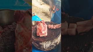 Unique Pork Piecing in one size Ribs Part pork food bollywood meat newsong streetfood shorts [upl. by Naiditch]